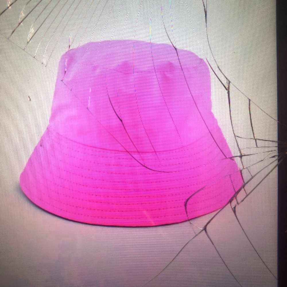 Pink bucket hat